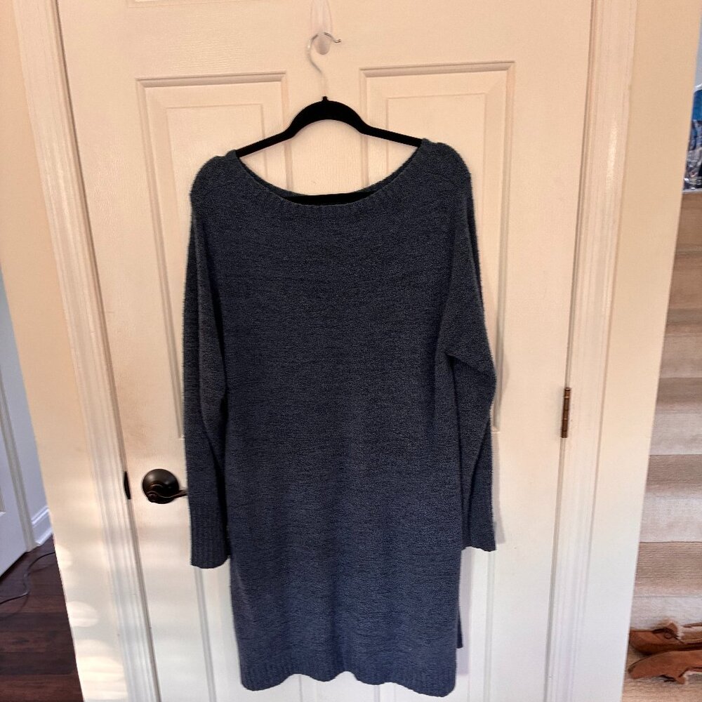 Peruvian Connection- Blue Sweater Dress- Large